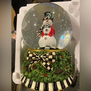 Mackenzie Childs frosty the snowman snow globe